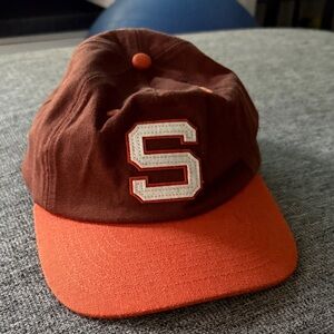 Seager Brown and Orange Cap with S Logo
